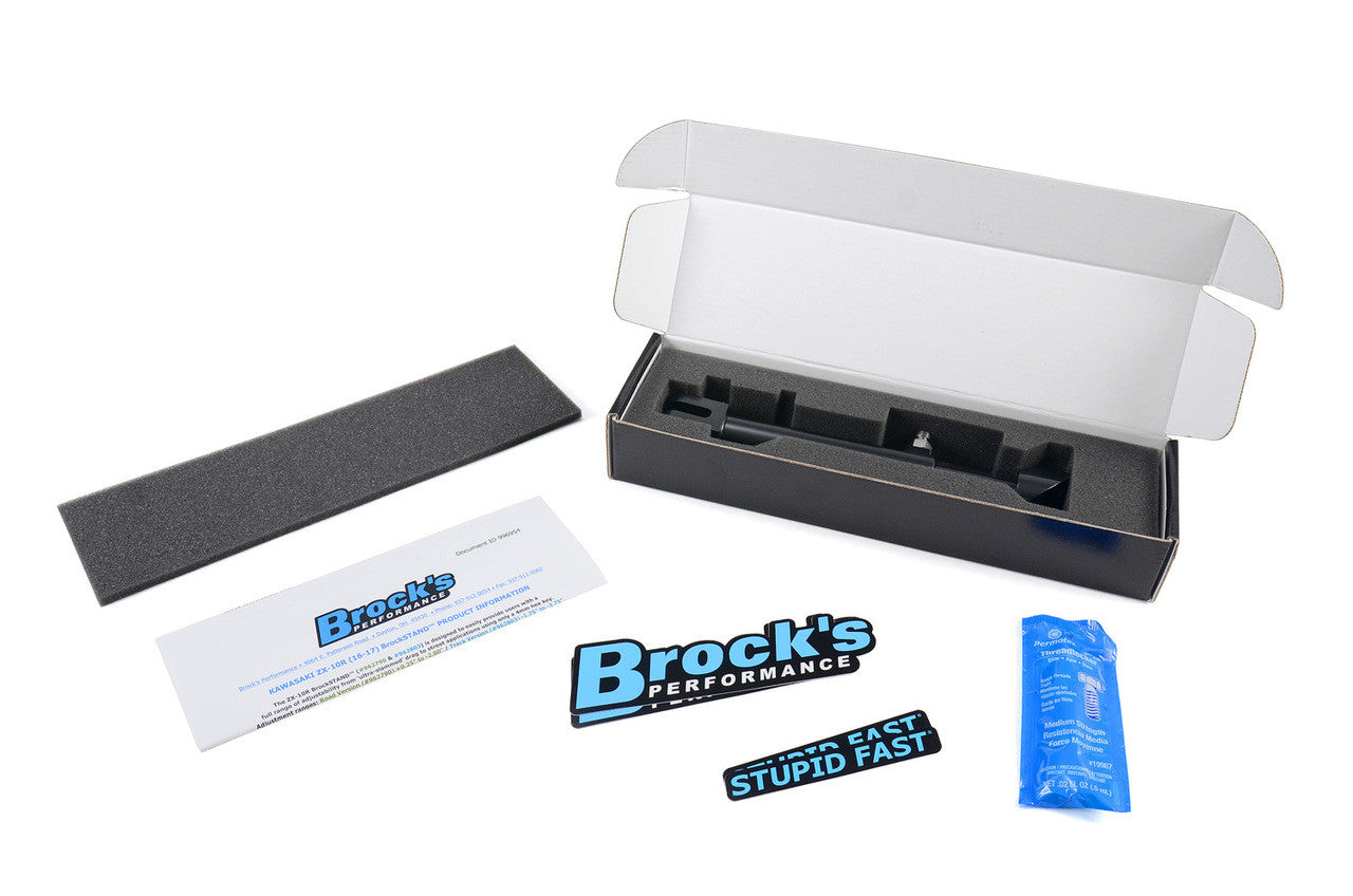 Brock's Performance Billet Adjustable BrockSTAND Black Road Style ZX-10R (16-26)