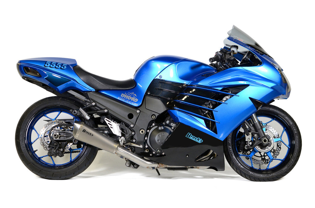 Brock's Performance Predator Full System - Stainless Front Section w/ Titanium Muffler ZX-14R (12-25)