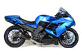 Brock's Performance Predator Full System - Stainless Front Section w/ Electro-Black Muffler ZX-14R (12-25)