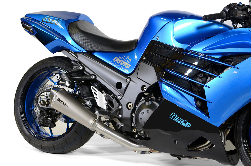 Brock's Performance Predator Full System - Stainless Front Section w/ Titanium Muffler ZX-14R (12-25)