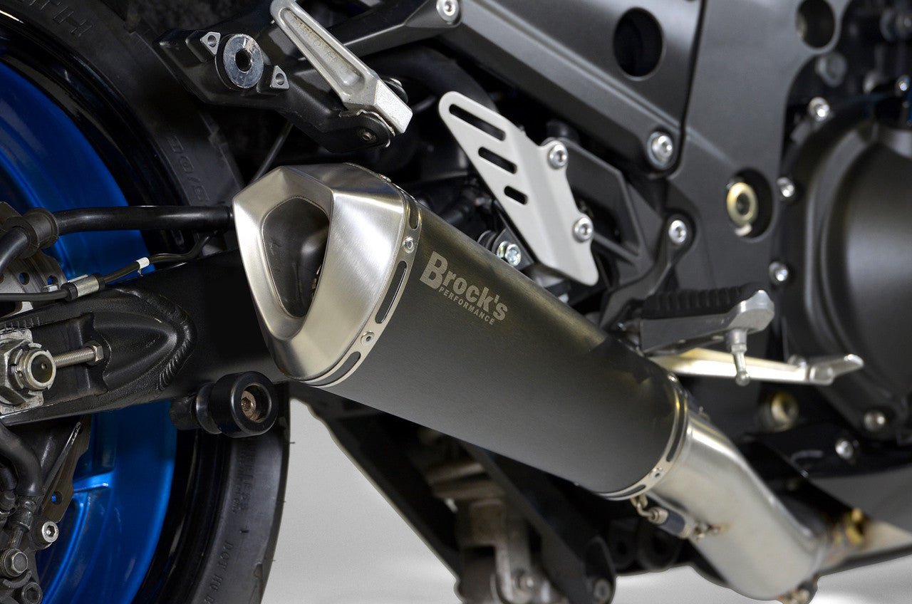 Brock's Performance Predator Full System - Stainless Front Section w/ Electro-Black Muffler ZX-14R (12-25)