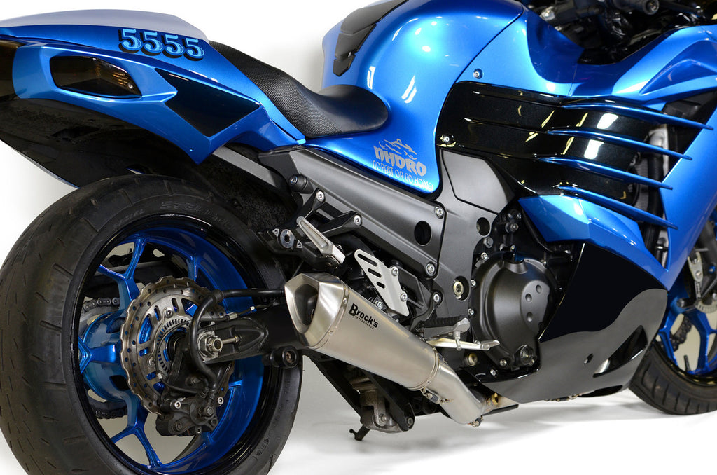 Brock's Performance Predator Full System - Stainless Front Section w/ Titanium Muffler ZX-14R (12-25)
