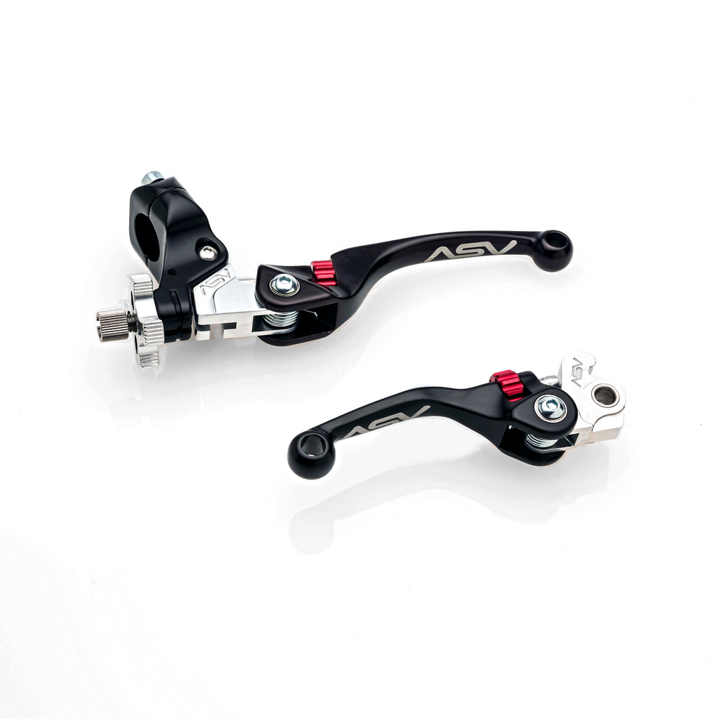 ASV F4 Series Clutch and Brake Lever Pair Pack w/ Hot Start Perch (For Yamaha) # BCF40106YSH