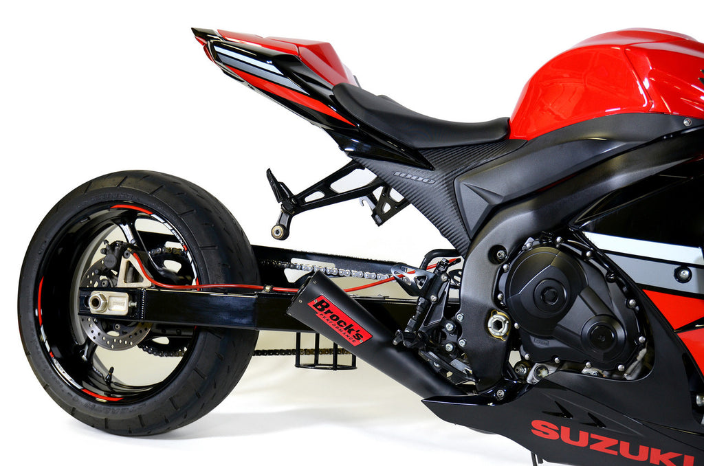 Brock's Performance Alien Head Full System Black 14" Muffler GSX-R1000 (09-16)