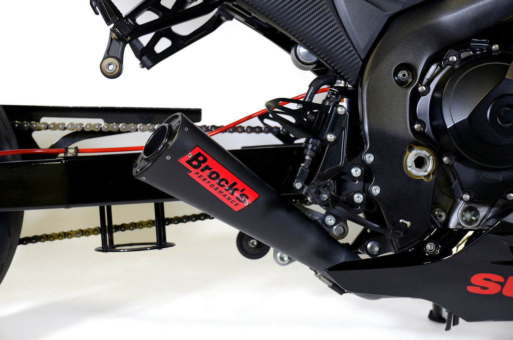 Brock's Performance Alien Head Full System Black 14" Muffler GSX-R1000 (09-16)