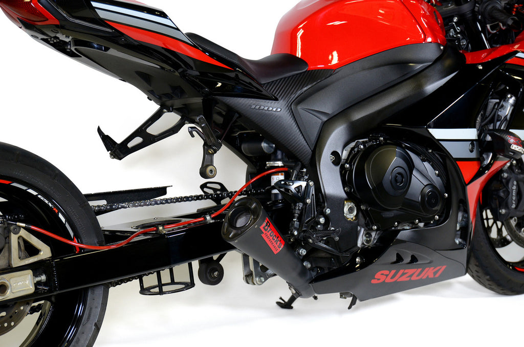 Brock's Performance Alien Head Full System Black 14" Muffler GSX-R1000 (09-16)