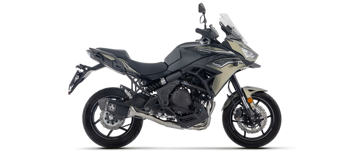 Arrow Homologated Full System with Veloce Aluminium "Dark" Slip On - Kawasaki Z650/Z650S