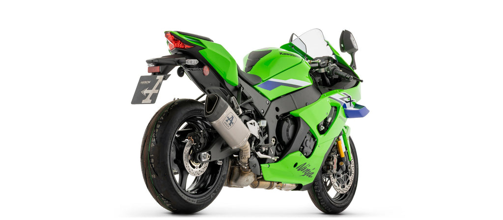 Arrow Pista Titanium Slip On with Carbon End Cap with Titanium Link Pipe - Kawasaki ZX1000 Ninja ZX-10R/ZX1000 Ninja ZX-10RR