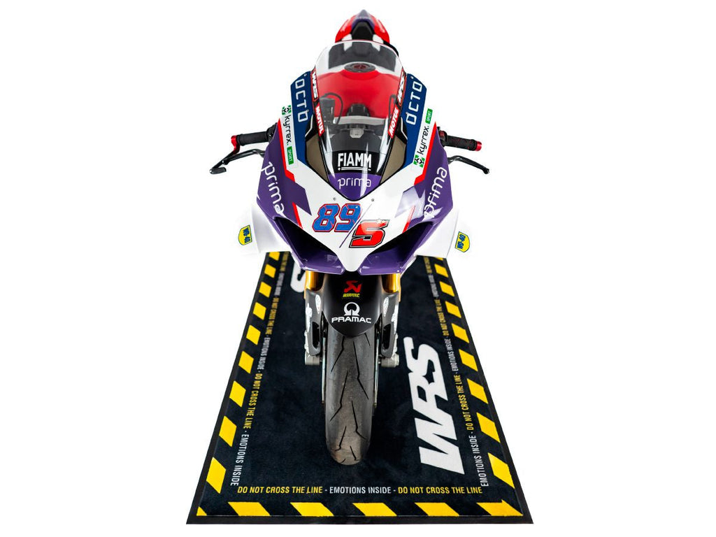 WRS Original WRS Rectangular Motorcycle Carpet With Logo And Yellow Line