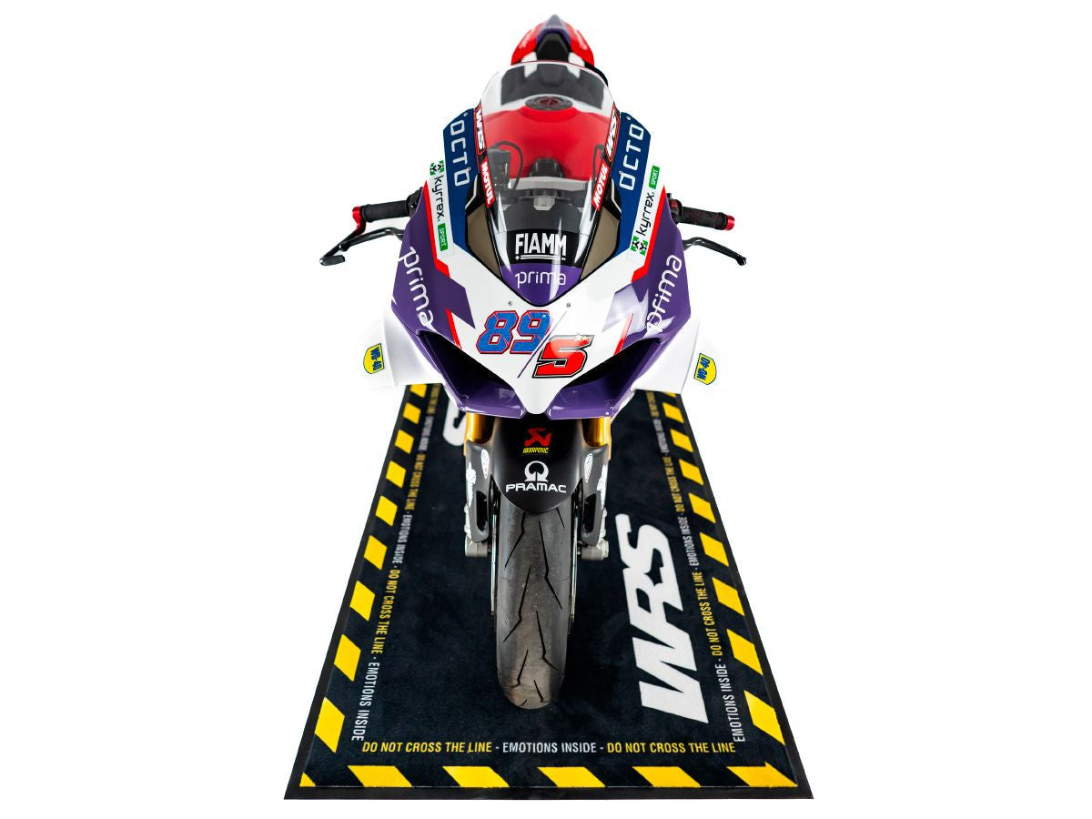 WRS Original WRS Rectangular Motorcycle Carpet With Logo And Yellow Line