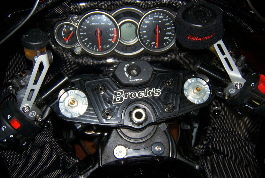 Brock's Performance Billet Triple Tree Clamp Black Hayabusa (08-20)