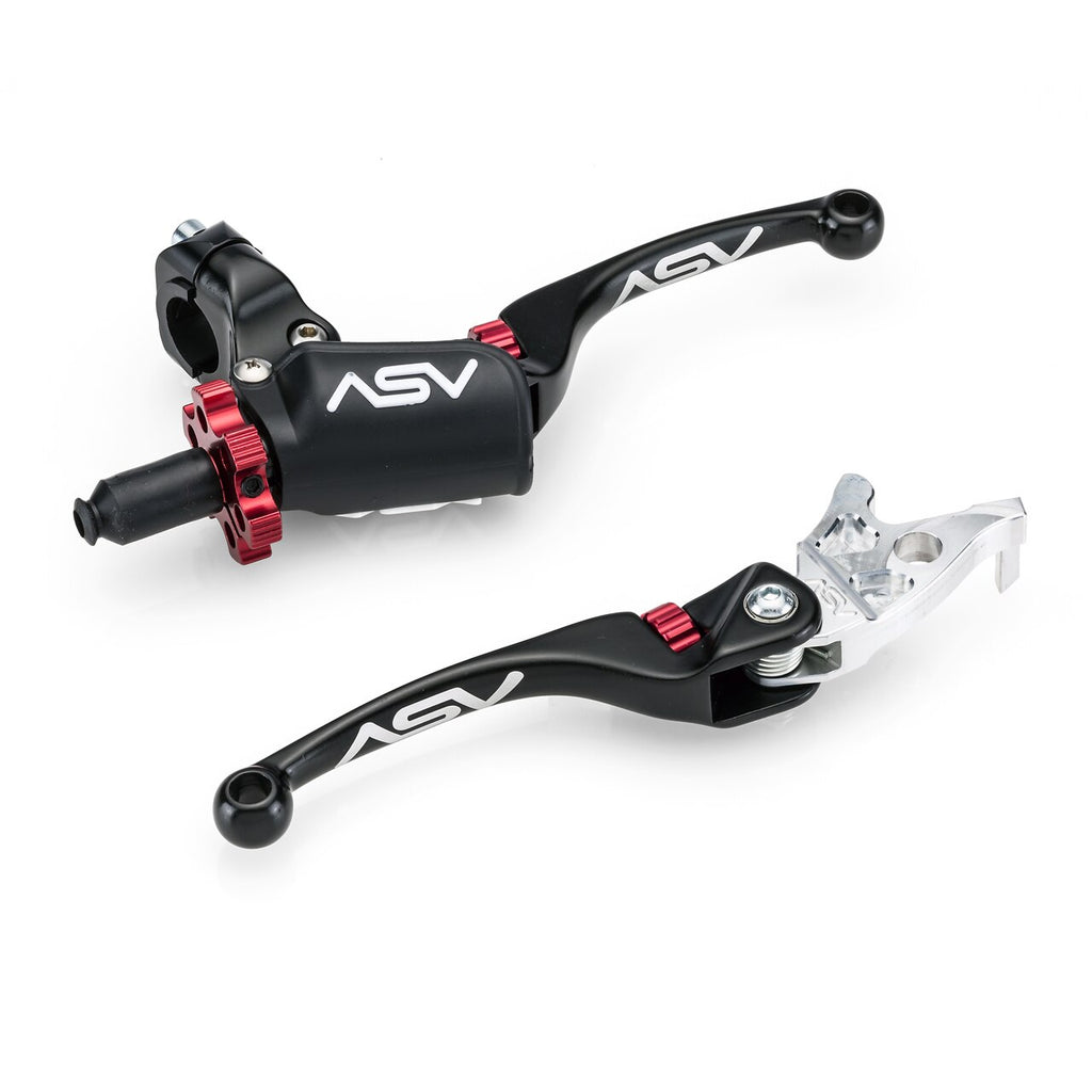 ASV F4 PRO ATV Clutch and Brake Lever Pair Pack w/ Perch # BCF4A206PX