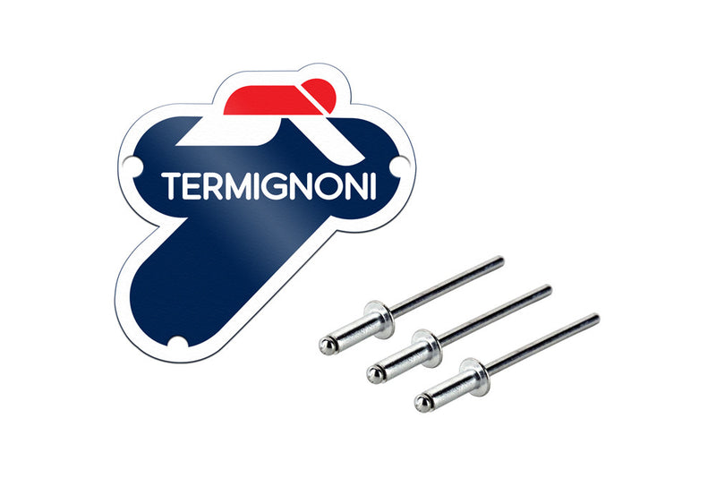 Brock's Performance Termignoni Aluminum Logo Plate 100mm x 100mm (Includes Rivets)