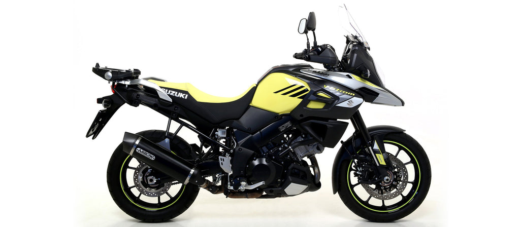 Arrow Maxi Race-Tech Aluminium "Dark" Slip On with Carbon End Cap - Suzuki V-strom 1000/DL1050 V-Strom 1050