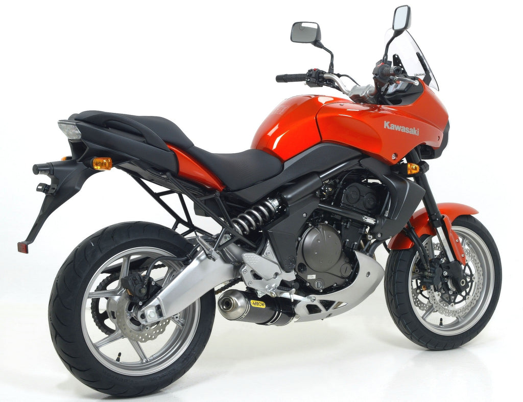 Arrow Maxi Race-Tech Approved Aluminium "Dark" Slip On - Kawasaki ER-6N/Versys 650