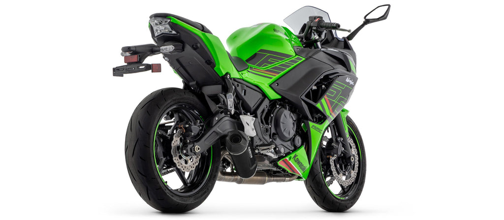 Arrow Homologated Full System with Indy Race EVO Aluminium "Dark" Slip On - Kawasaki Z650/Z650S