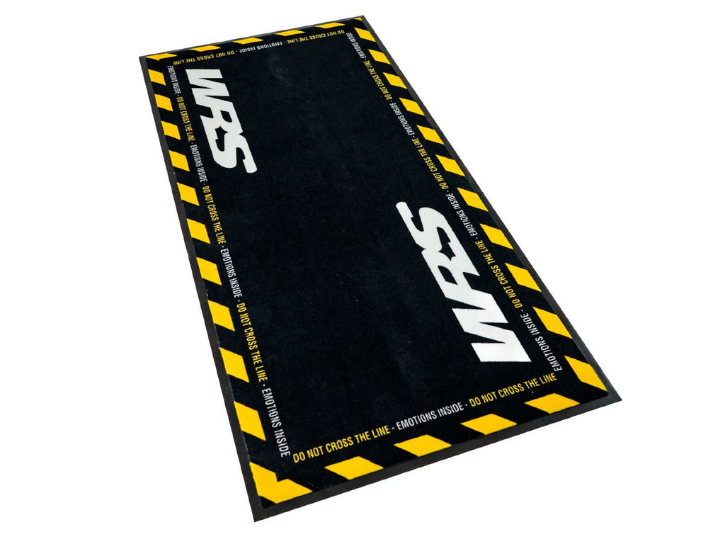 WRS Original WRS Rectangular Motorcycle Carpet With Logo And Yellow Line