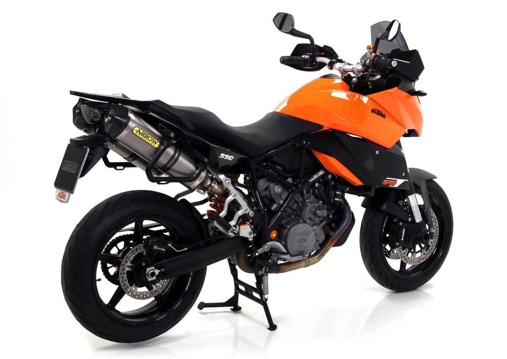 Arrow Race-Tech Aluminium Slip Ons (Right and Left) with Carbon End Cap - KTM 990 SMT/990 Adventure