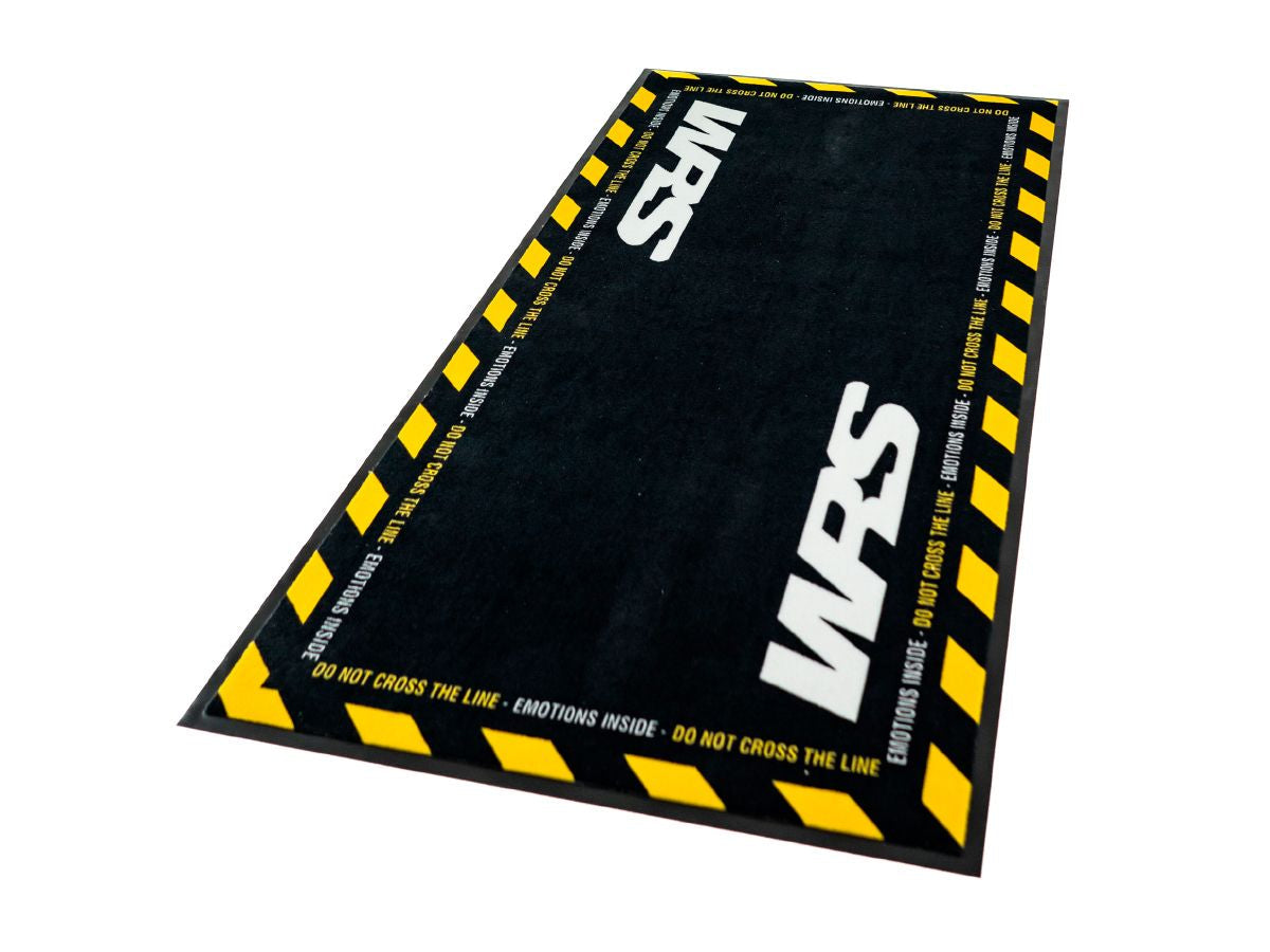 WRS Original WRS Rectangular Motorcycle Carpet With Logo And Yellow Line
