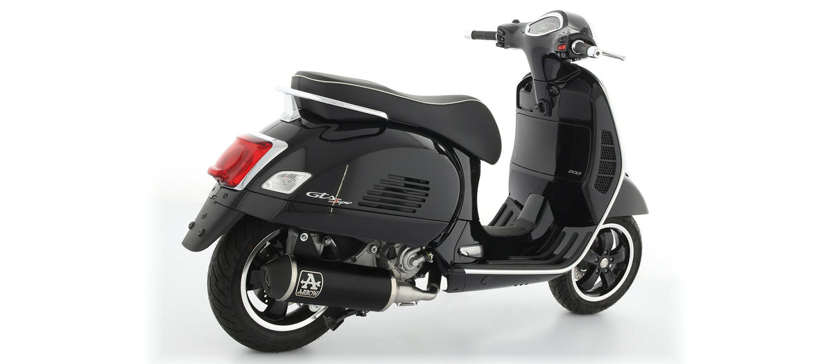 Arrow Urban Aluminium "Dark" Slip On with "Dark" End Cap - Vespa GTS 300/GTV 300
