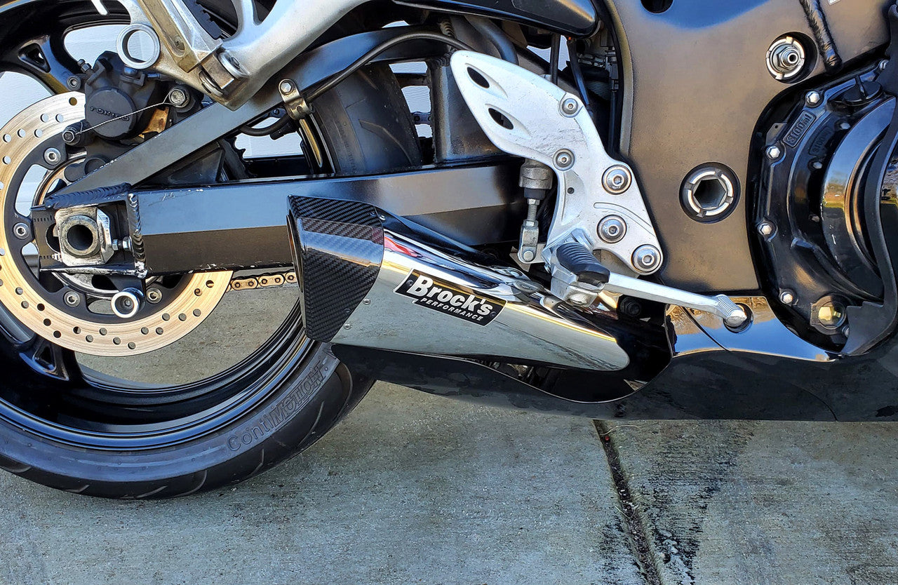 Brock's Performance Penta-Carbon Full System 15" Muffler (Polished) Suzuki Hayabusa (99-26)