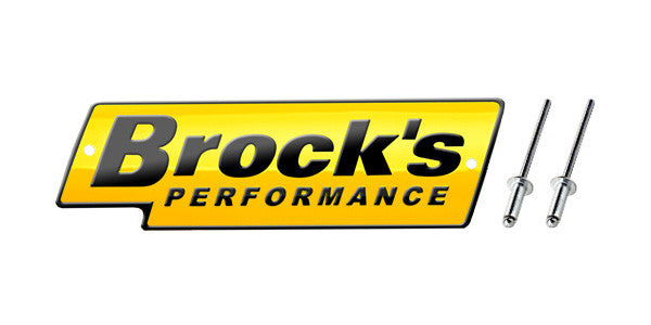 Brock's Performance Logo Plate 5.5in Yellow w/ Black Letters (Includes Rivets)