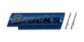 Brock's Performance Logo Plate 5.5in Blue w/ Black Letters (Includes Rivets)