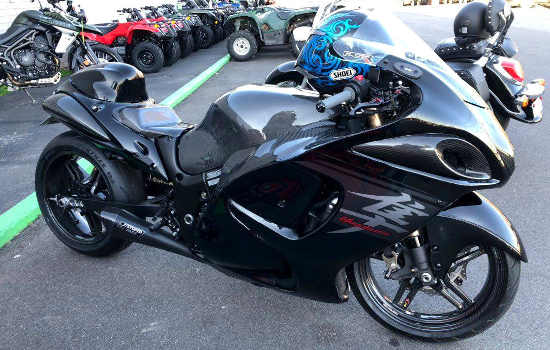 Brock's Performance Penta-Carbon Full System 15" Muffler (Black) Suzuki Hayabusa (99-26)
