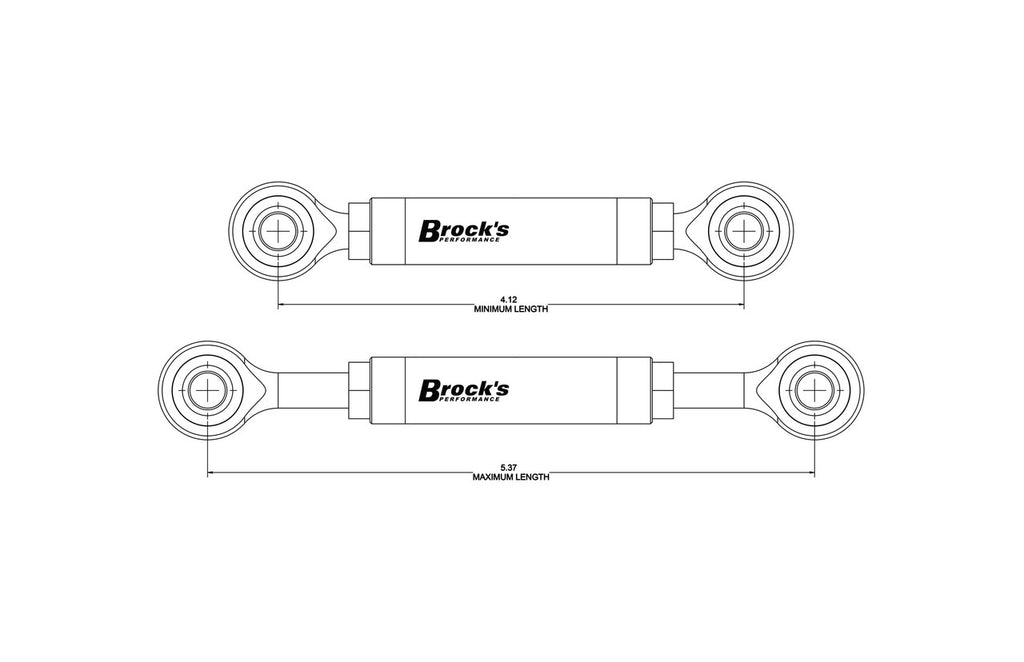 Brock's Performance Carbon Fiber Shift Linkage Adjustable 4.12” to 5.37”