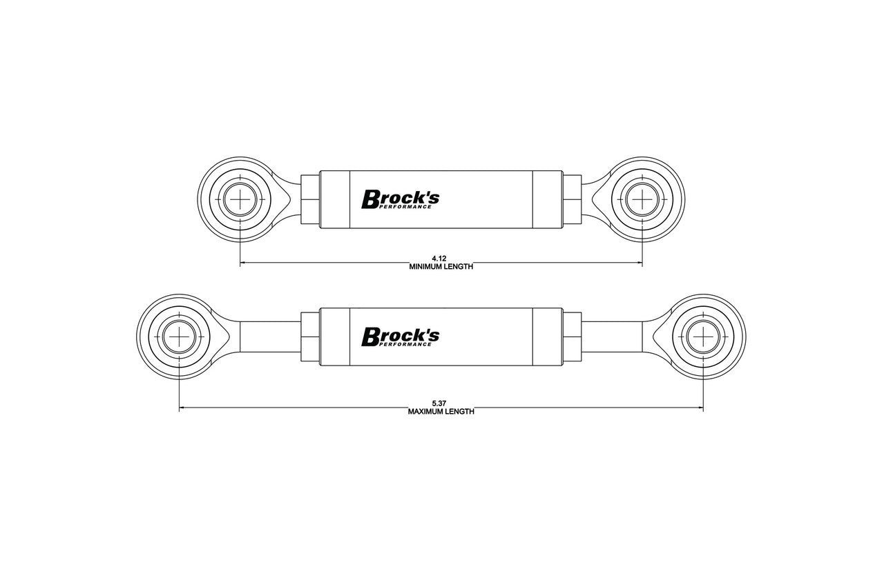 Brock's Performance Carbon Fiber Shift Linkage Adjustable 4.12” to 5.37”
