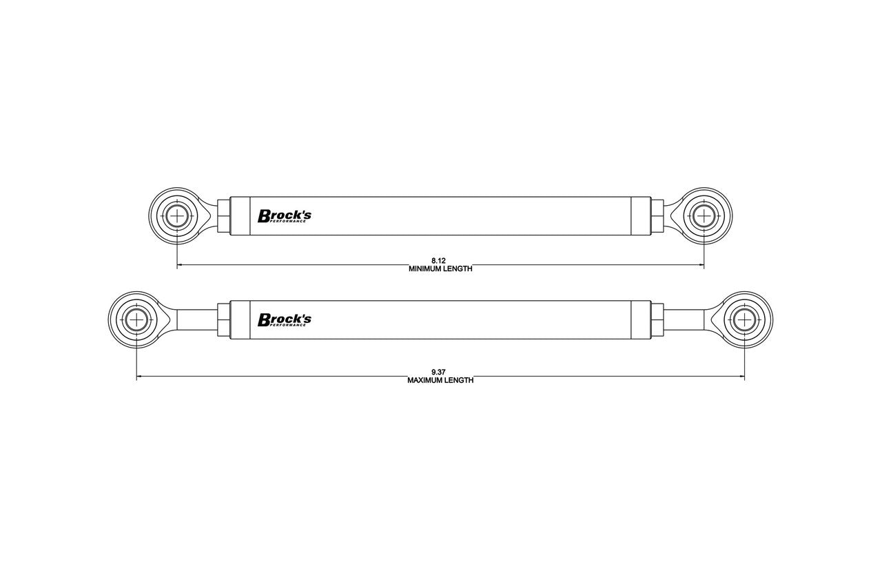 Brock's Performance Carbon Fiber Shift Linkage Adjustable 8.12” to 9.37”