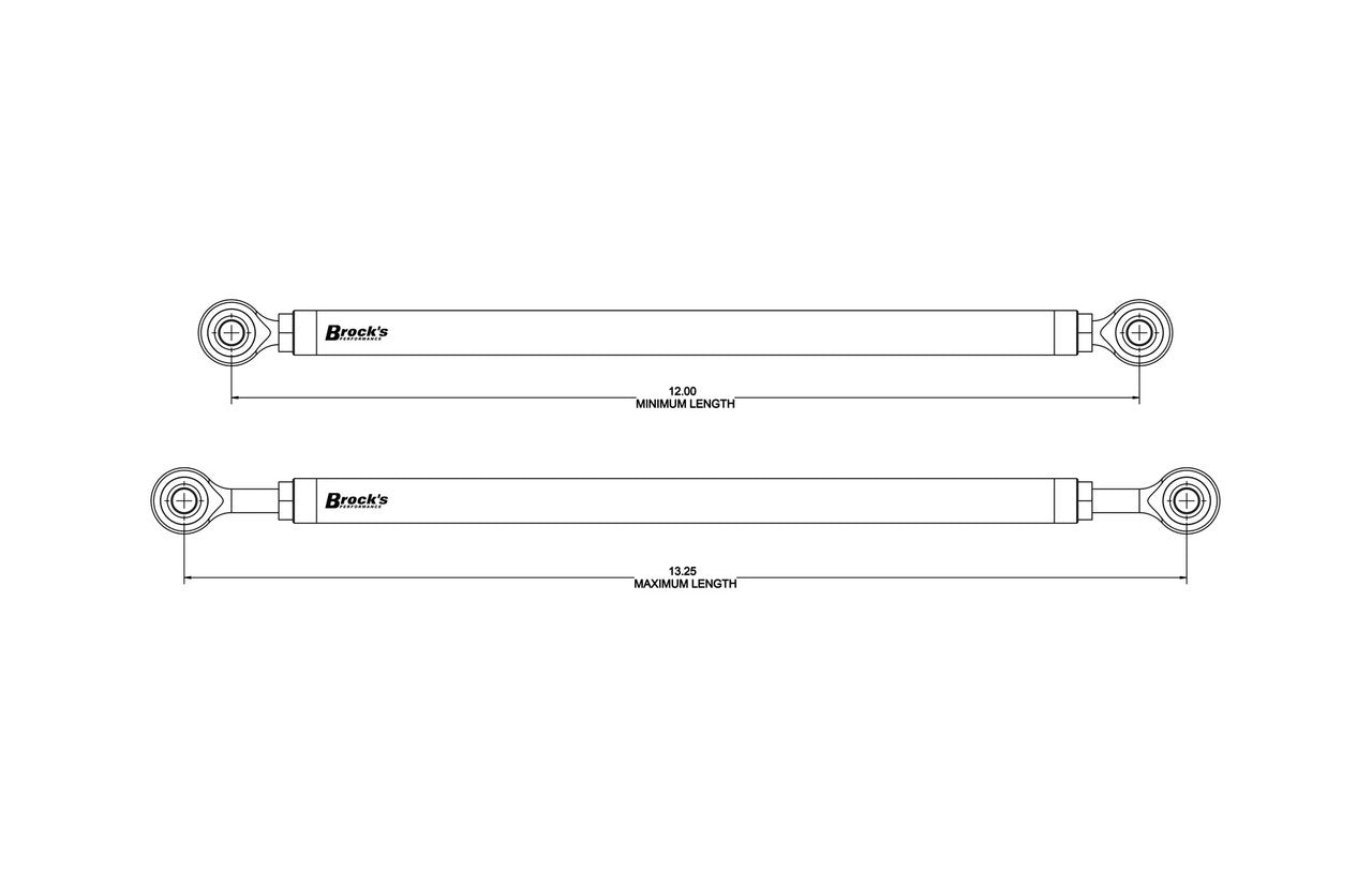 Brock's Performance Carbon Fiber Shift Linkage Adjustable 12.00” to 13.25”