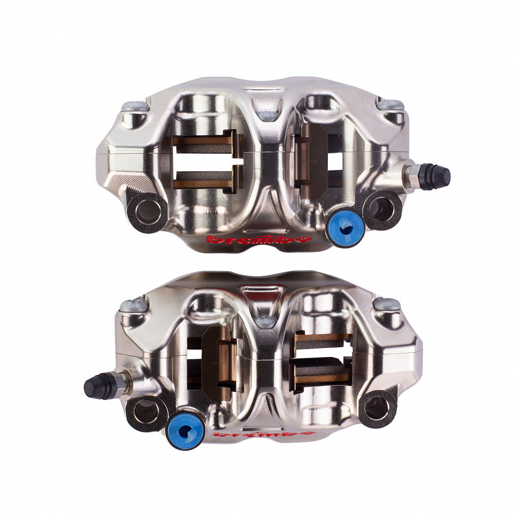 Brock's Performance Brembo GP4-RX Front Caliper Set (108mm Radial) Nickel Plated