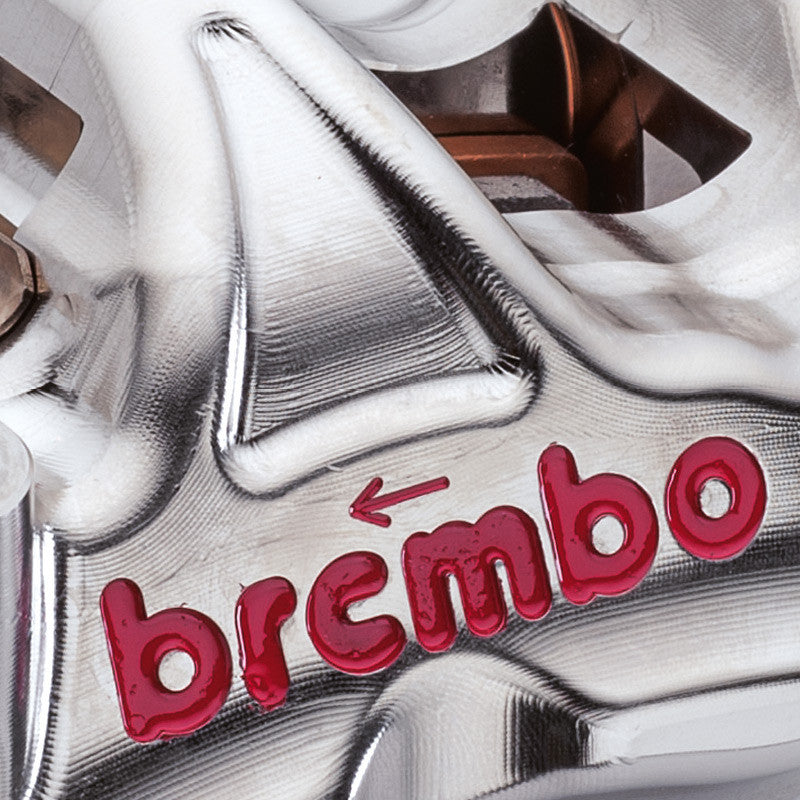 Brock's Performance Brembo GP4-RX Front Caliper Set (108mm Radial) Nickel Plated