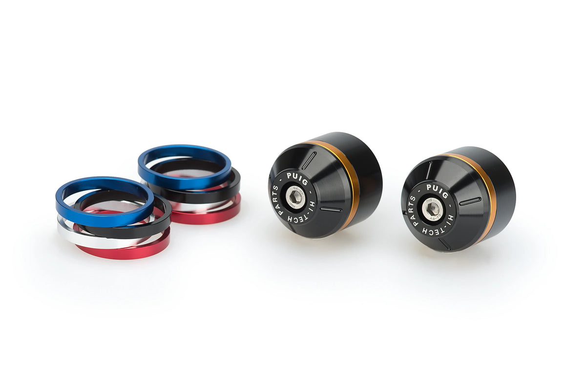 Puig Bar End Weights (with Rim) - Aprilia RS 660 Short Bar End w/Rings 2021-Present