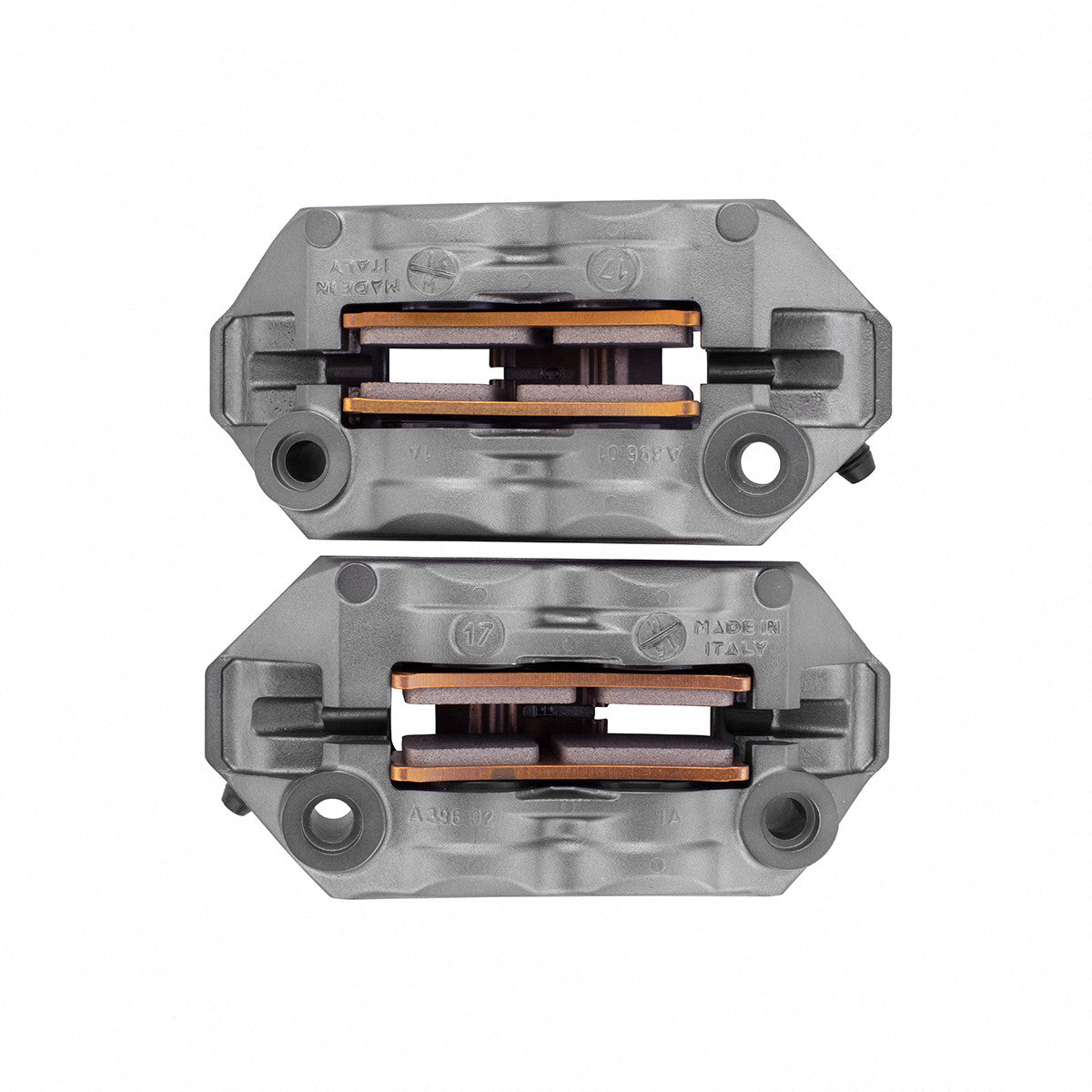 Brock's Performance Brembo M4 Front Caliper Set (108mm Radial) Titanium Grey