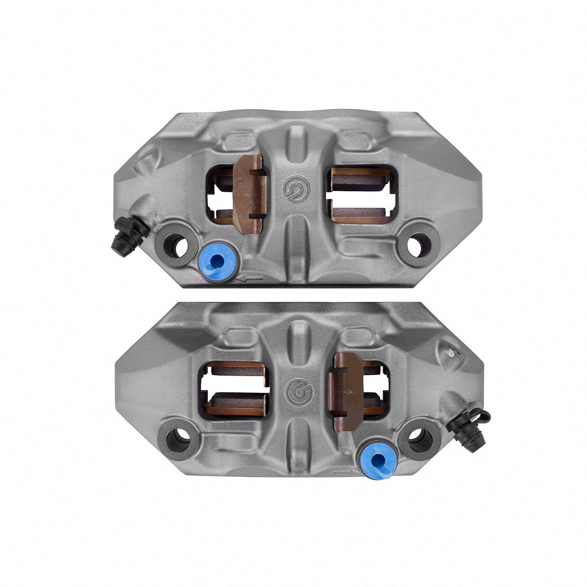Brock's Performance Brembo M4 Front Caliper Set (108mm Radial) Titanium Grey
