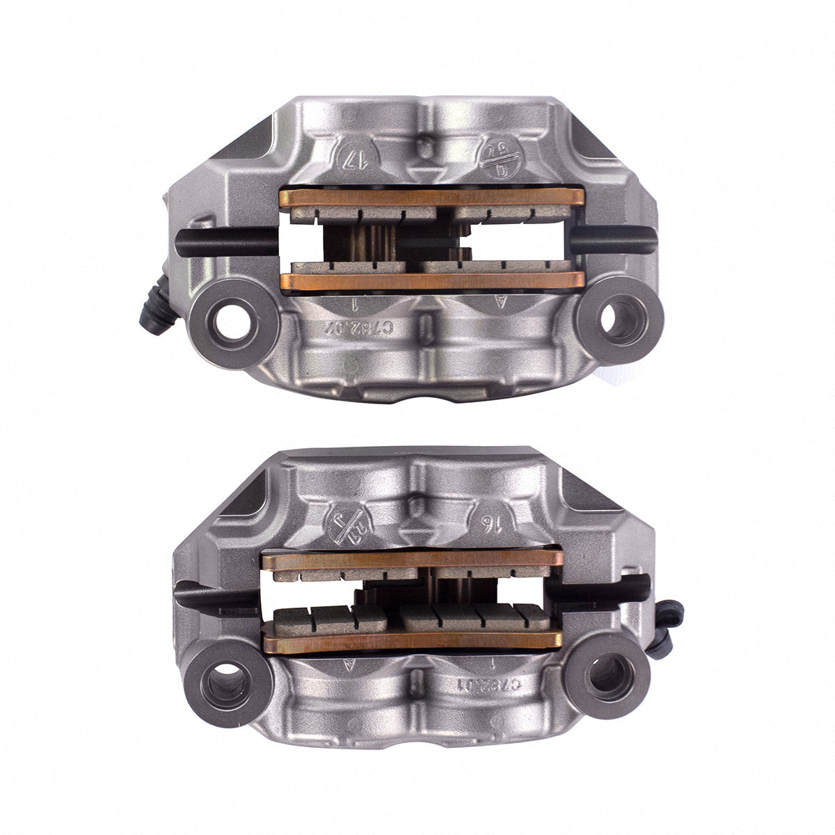 Brock's Performance Brembo GP4-RS Front Caliper Set (108mm Radial) Titanium Grey