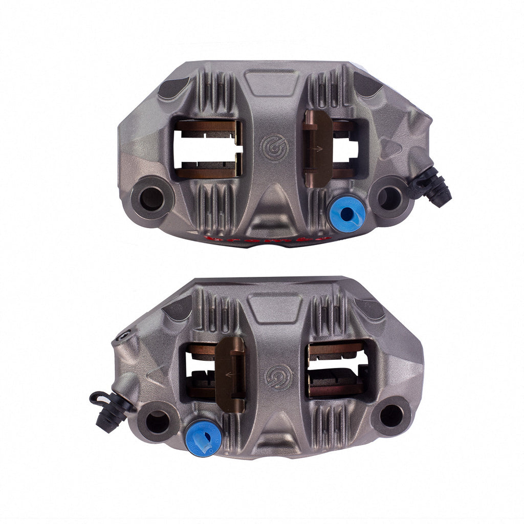 Brock's Performance Brembo GP4-RS Front Caliper Set (108mm Radial) Titanium Grey