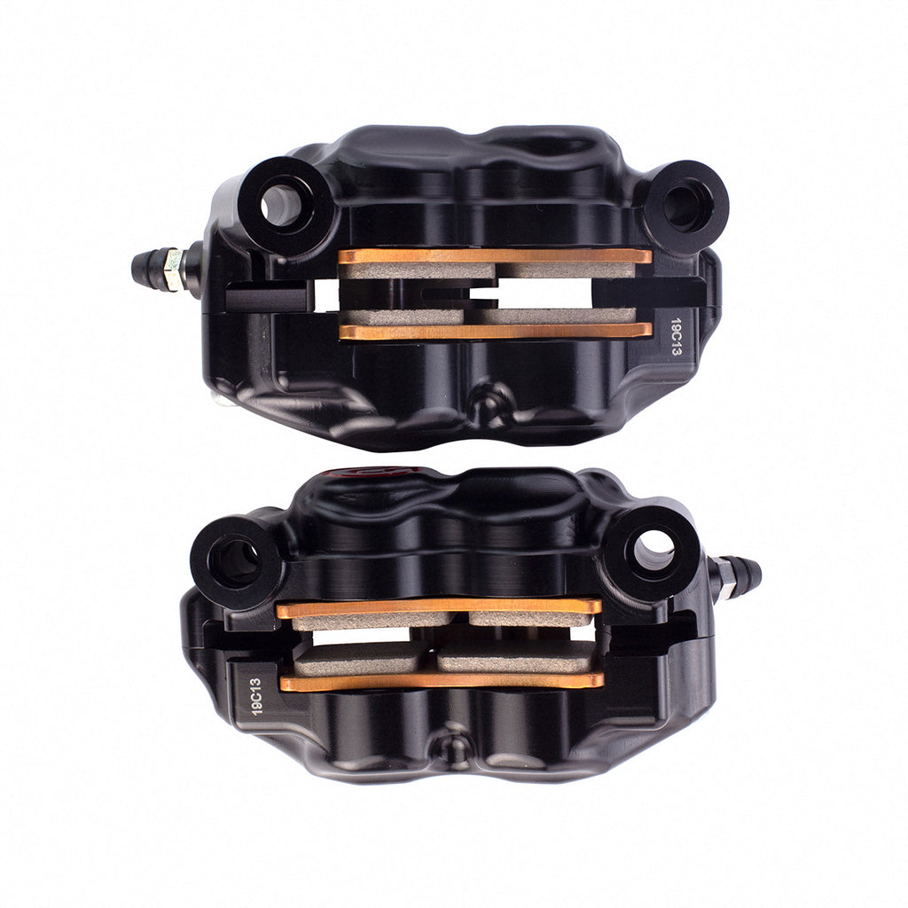 Brock's Performance Brembo .484 Café Front Caliper Set (108mm Radial) Anthracite Black