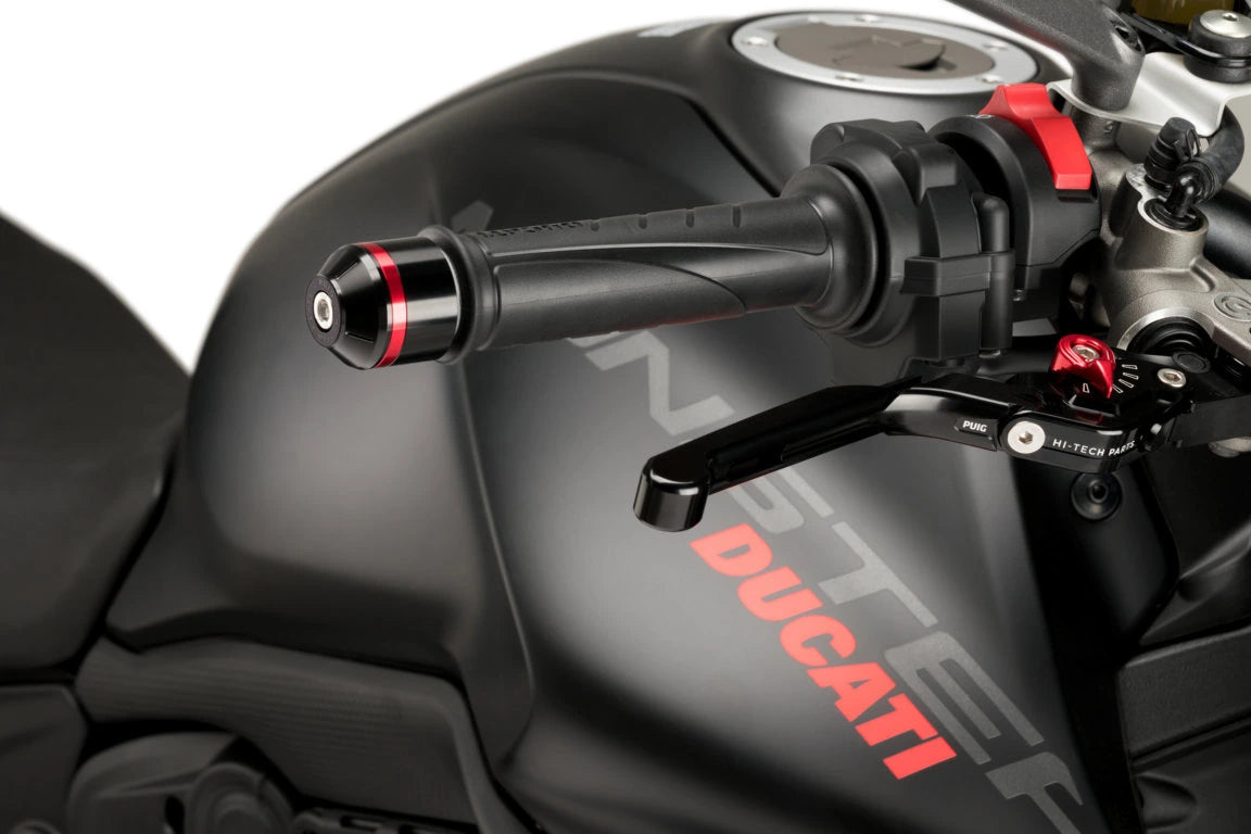 Puig Bar End Weights (with Rim) - Ducati Monster Short Bar End w/Rings