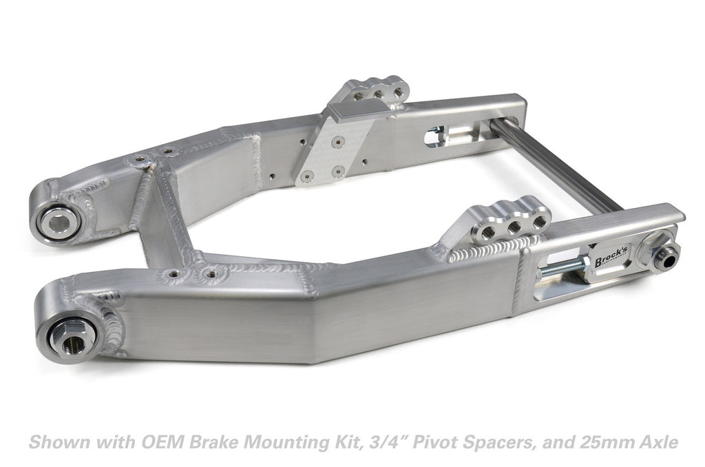 Brock's Performance Performance Dyna Swingarm w/ Peg Mounts (Burnished) for Harley-Davidson Dyna (00-17)