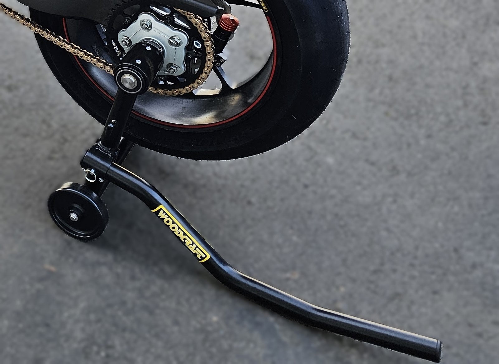 Woodcraft Single Sided Swingarm Rear Stand with Pin