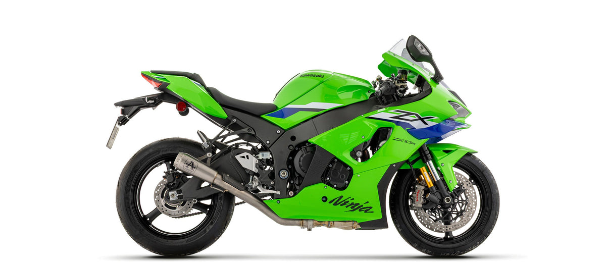 Arrow Half System Racing - Pro-Race Titanium Slip On + Titanium Link Pipe - Kawasaki ZX1000 Ninja ZX-10R/ZX1000 Ninja ZX-10RR