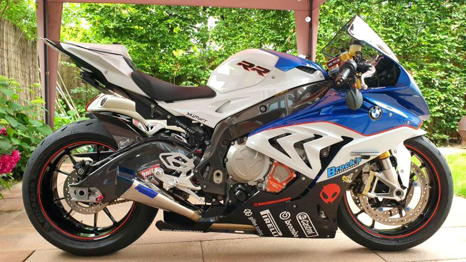 Brock's Performance Penta-Carbon Full System 15" Muffler (Polished) S1000RR (15-19) and S1000R (17-20)