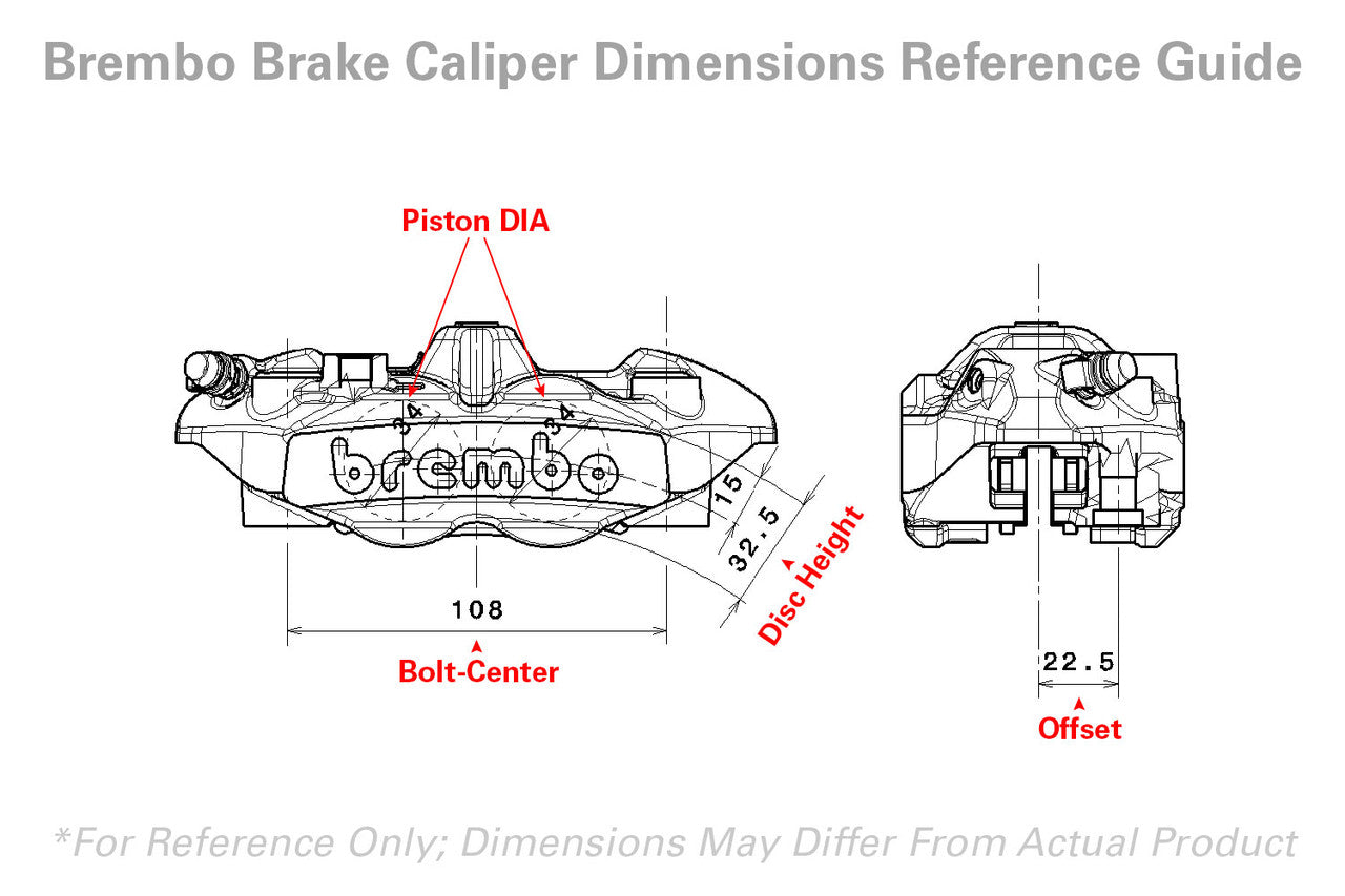 Brock's Performance Brembo GP4-RS Right Caliper (Radial Mount) Titanium Grey