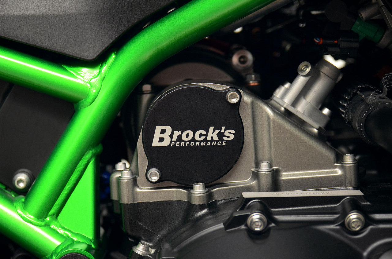 Brock's Performance Supercharger Sprocket Cover Z H2 (20-26), Ninja H2 (15-26), and Ninja H2 SX / SE / SE+ (18-26)