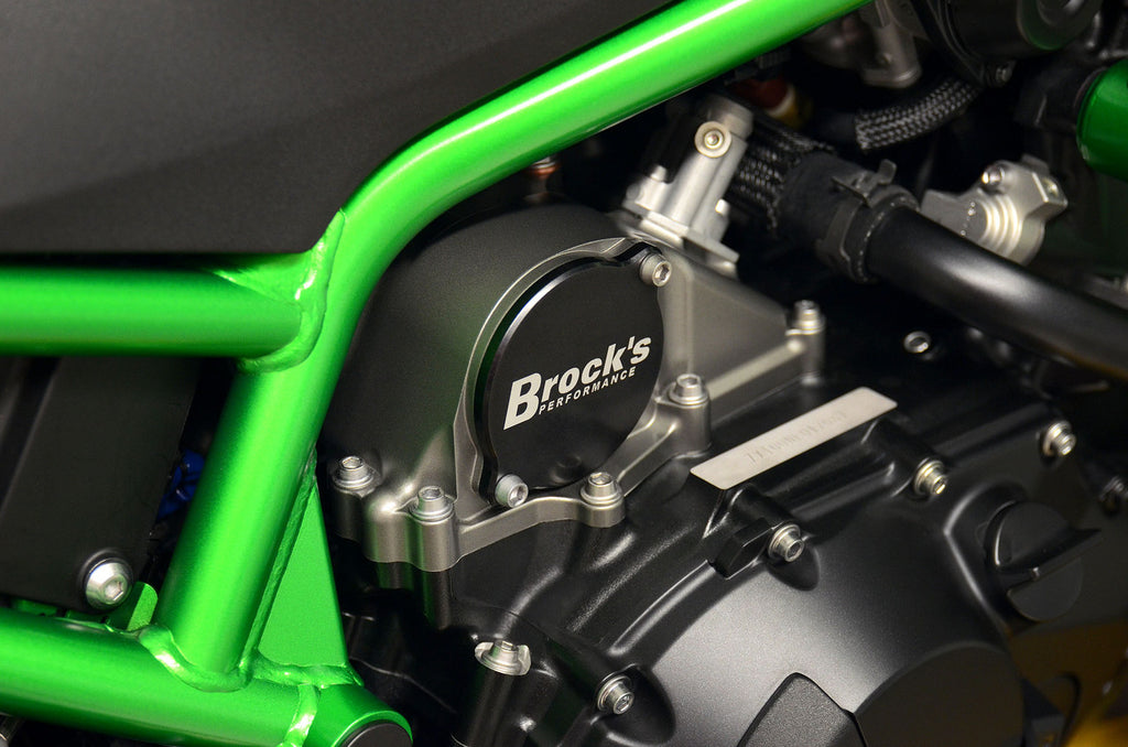 Brock's Performance Supercharger Sprocket Cover Z H2 (20-26), Ninja H2 (15-26), and Ninja H2 SX / SE / SE+ (18-26)
