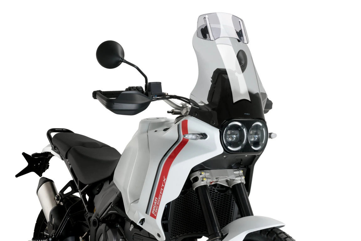 Puig Touring Windshield with Visor - Ducati DesertX 2022-Present