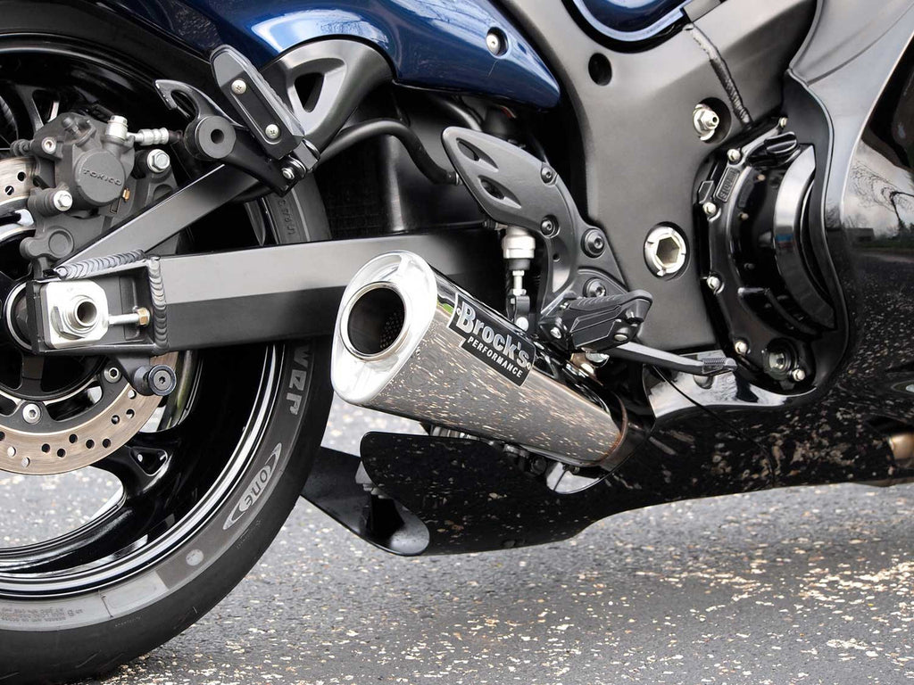 Brock's Performance Alien Head 2 Full System 14" Muffler Suzuki Hayabusa (99-26)